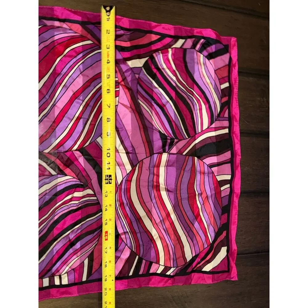 Oscar de la Renta Vintage Silk Geometric Scarf